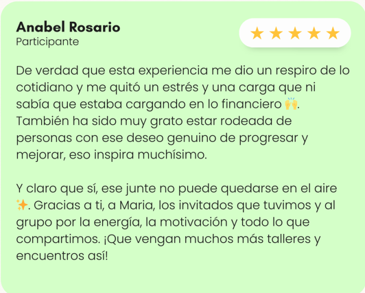Testimonio alumno 1 del taller de finanzas Planifesto